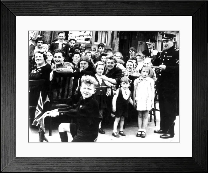 Framed Print : War - World War II - VE Day celebrations. Snowdon Road, Ely, Cardiff Framed Print : War - World War II - VE Day celebrations. Snowdon Road, Ely, Cardiff