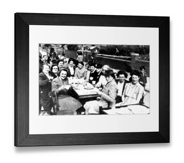 Framed Print : War - World War II - VE Day celebrations. Baron Road, Cardiff. May 1945 Framed Print : War - World War II - VE Day celebrations. Baron Road, Cardiff. May 1945