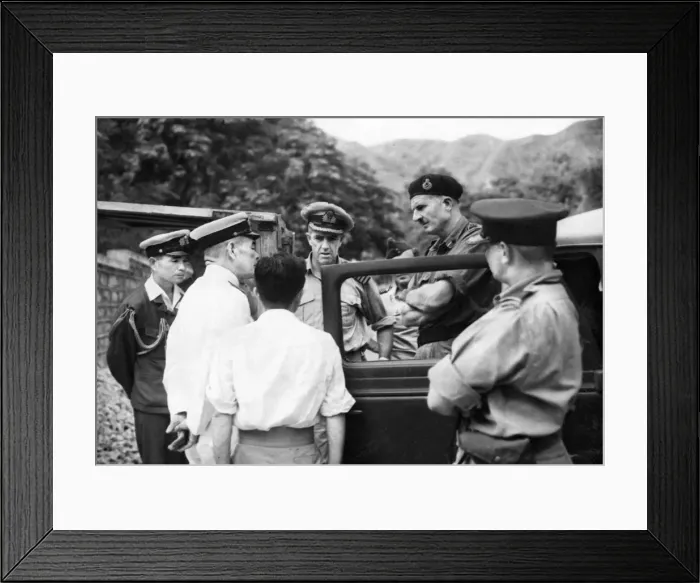 Framed Print : Gen. Festing giving instructions to Japanese Admiral Vijita Framed Print : Gen. Festing giving instructions to Japanese Admiral Vijita