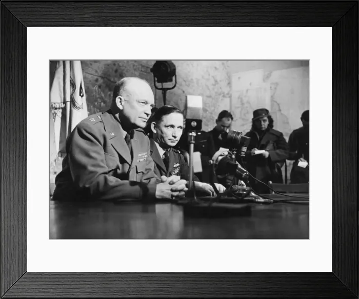 Framed Print : World War Two. Germany surrenders. 8th May 1945. Picture shows General Framed Print : World War Two. Germany surrenders. 8th May 1945. Picture shows General