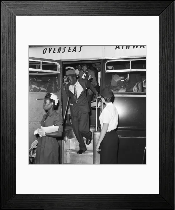 Framed Print : One hundred and two West Indians seen here arriving at Heathrow Airport from Kingston Framed Print : One hundred and two West Indians seen here arriving at Heathrow Airport from Kingston