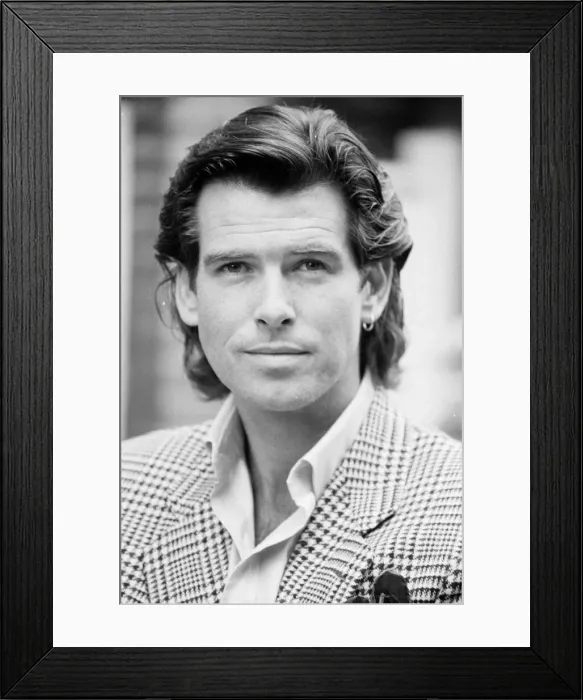Framed Print : Pierce Brosnan, actor - 15 / 8 / 1988 Framed Print : Pierce Brosnan, actor - 15 / 8 / 1988