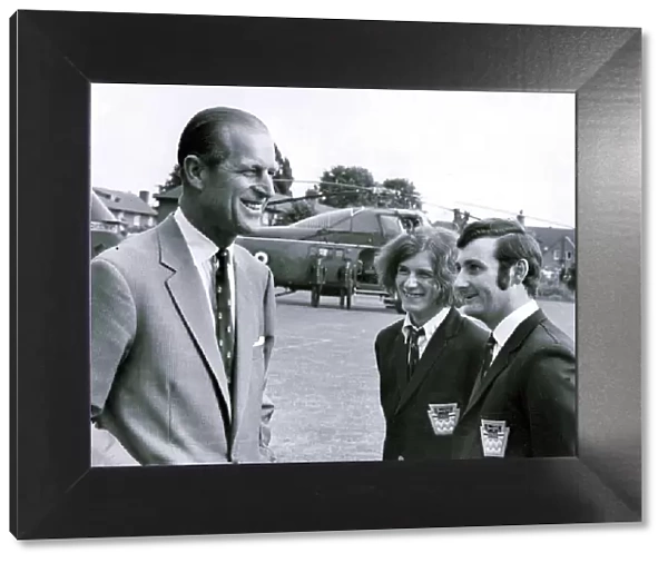 Duke of Edinburgh, Prince Philip during a visit to Bellingham Sports Ground - 21  /  07  /  1971