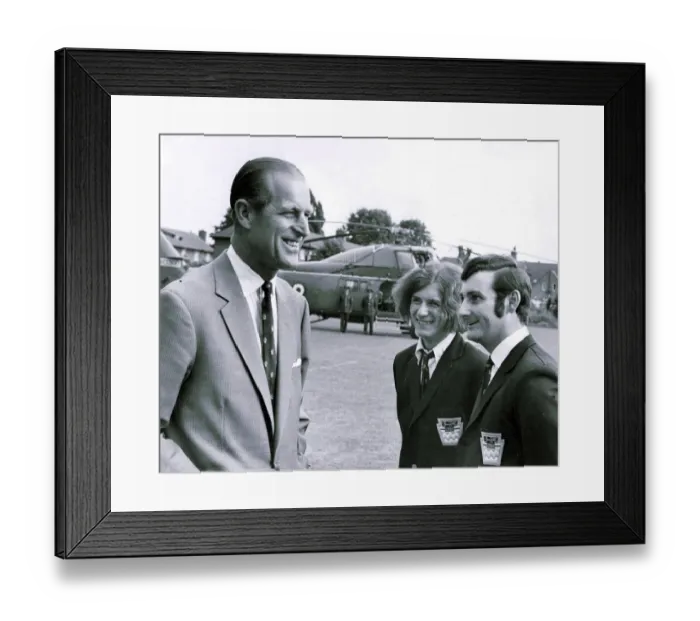 Framed Print : Duke of Edinburgh, Prince Philip during a visit to Bellingham Sports Ground - 21  /  07  /  1971