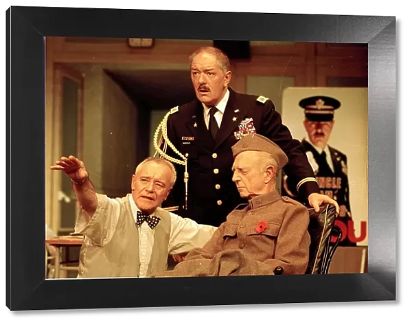 Michael Gambon and Jack Lemmon acting in play Veterans Day in London 23  /  08  /  1989