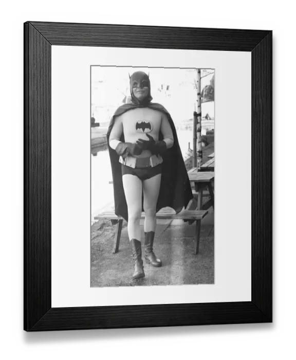Framed Print : Adam West dressed as Batman - 03  /  03  /  1988