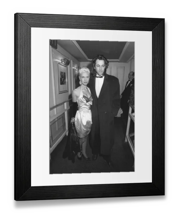 Framed Print : Paula Yates and Bob Geldof at the BAFTA awards - March 1988