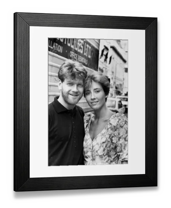 Framed Print : Kenneth Branagh and Emma Thompson at TV photocall - September 1987