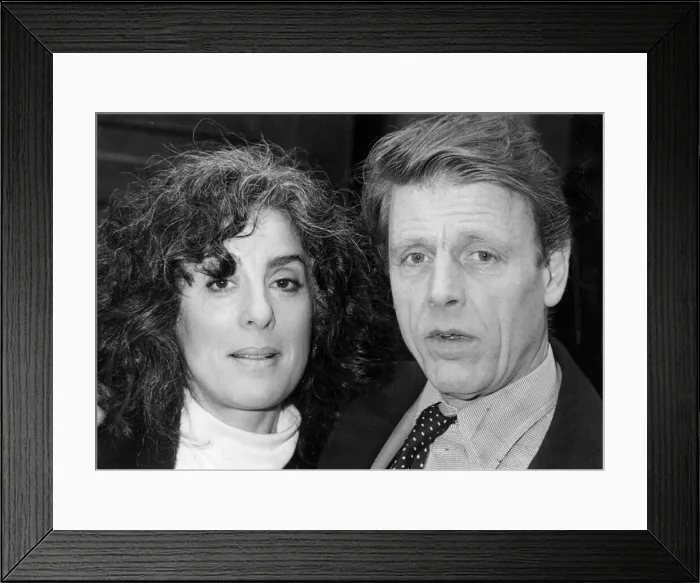 Framed Print : Eleanor Bron and Edward Fox at theatre photocall - March 1987 17  /  03  /  1987