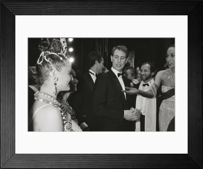 Framed Print : Prince Edward visits the Moulin Rouge - 20  /  02  /  1988