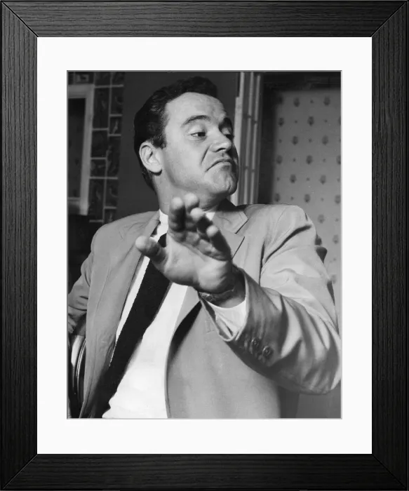 Framed Print : Jack Lemmon during interview in London - July 1956 Framed Print : Jack Lemmon during interview in London - July 1956