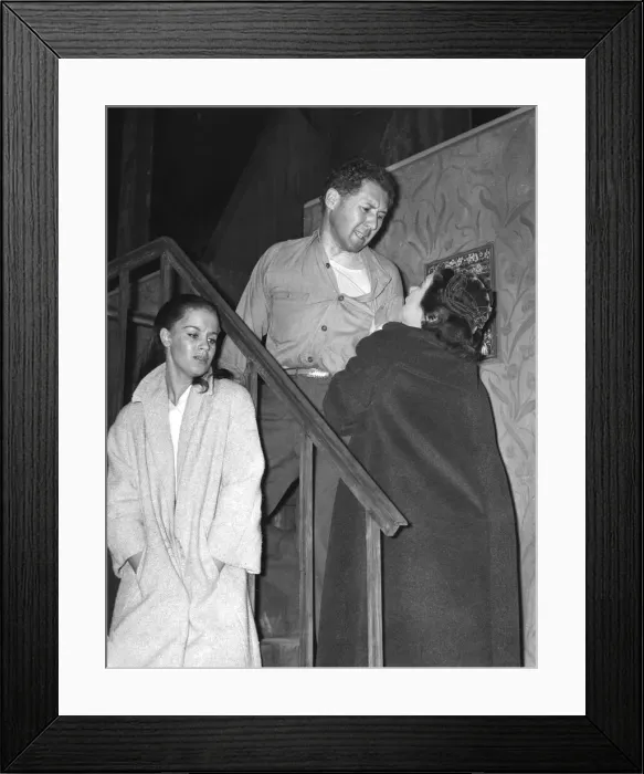 Framed Print : Anthony Quayle with Mary Ure and Megs Jenkins rehearsing play View From the Bridge by Framed Print : Anthony Quayle with Mary Ure and Megs Jenkins rehearsing play View From the Bridge by