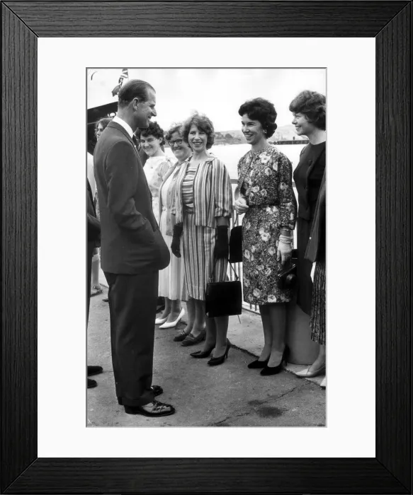 Framed Print : Prince Philip talks to representatives of The Outward Bound Schools Framed Print : Prince Philip talks to representatives of The Outward Bound Schools
