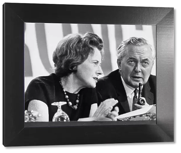 Harold Wilson and Barbara Castle on platform at Labour party conference - October 1966