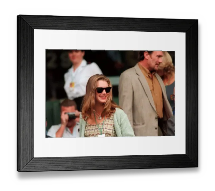 Framed Print : BROOKE SHIELDS, ACTRESS WATCHING HER BOYFRIEND ANDRE AGASSI PLAY AGAINST ALEX MRONZ Framed Print : BROOKE SHIELDS, ACTRESS WATCHING HER BOYFRIEND ANDRE AGASSI PLAY AGAINST ALEX MRONZ