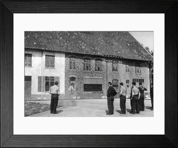 Framed Print : German aerodrome close to the Belgian village of Wonbiek camouflaged to look like an