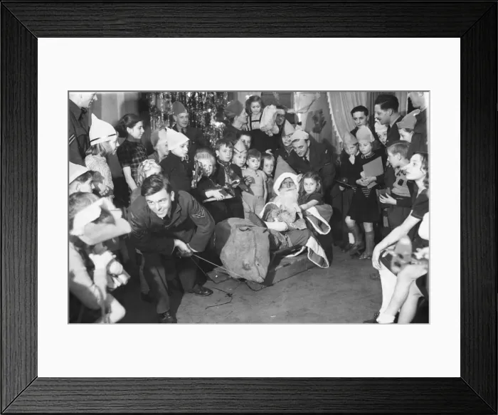 Framed Print : Picture shows an RAF (Royal Airforce) party for children of Belgium, in Brussels