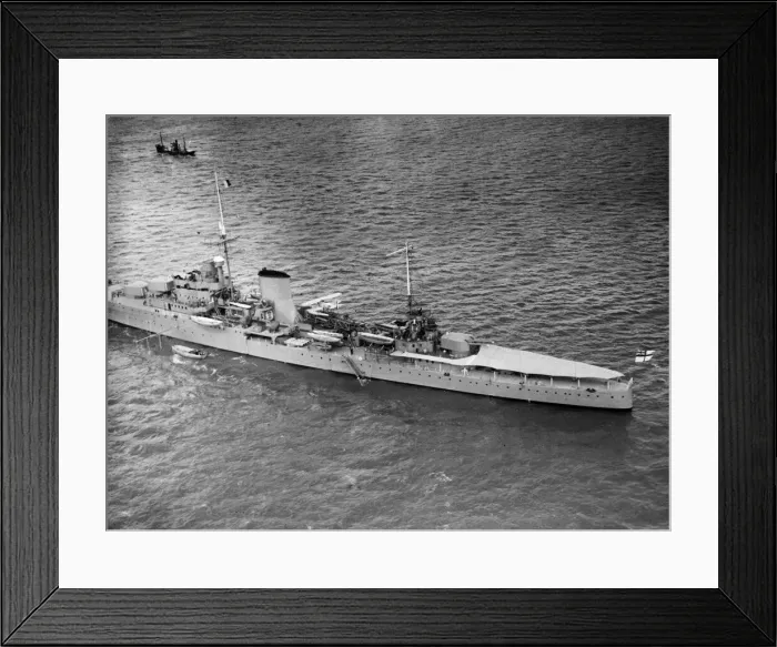 Framed Print : A Combined fleet Royal Navy training exercise in 1934. Awaiting the move off