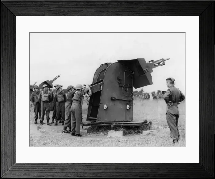 Framed Print : Under the eye of a Regular'Home Guards learn the art of loading Framed Print : Under the eye of a Regular'Home Guards learn the art of loading