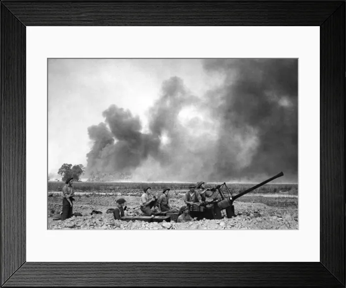 Framed Print : First pictures of the huge 800 strong bomber attack on the east exit road from Falaise Framed Print : First pictures of the huge 800 strong bomber attack on the east exit road from Falaise