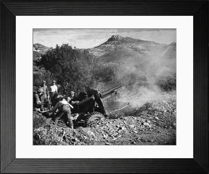 Framed Print : Second World War, North Africa Campaign. Troops of the 6th Battalion Framed Print : Second World War, North Africa Campaign. Troops of the 6th Battalion