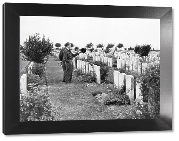 Picture shows a World War One cemetery at Pozieres, France