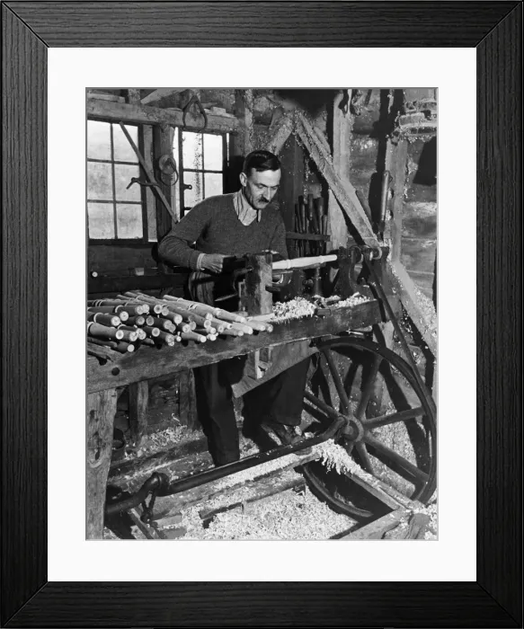 Framed Print : Chair making industry continues in Britain during World War Two Framed Print : Chair making industry continues in Britain during World War Two