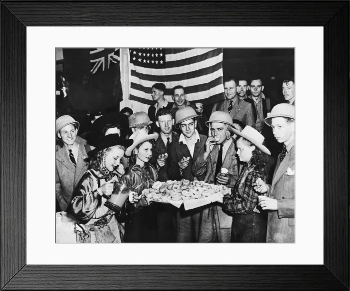 Framed Print : First pictures of British R. A. F Cadets in America. On Framed Print : First pictures of British R. A. F Cadets in America. On
