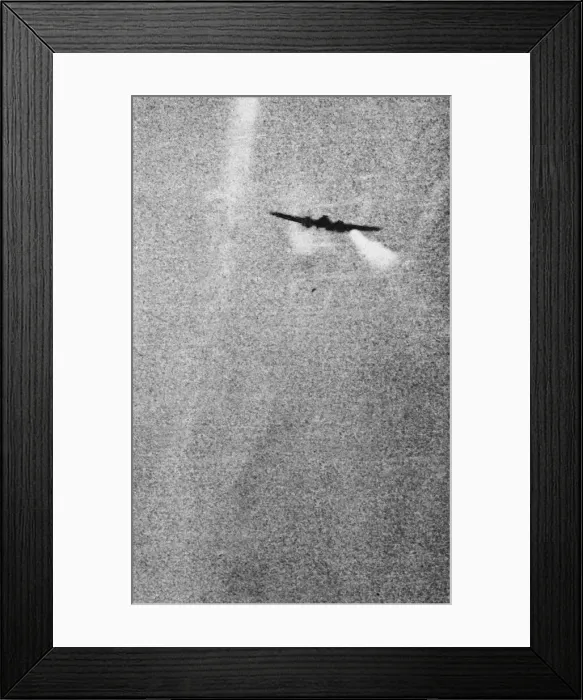 Framed Print : This is a official record of aerial combats which were taken by the camera gun fitted to