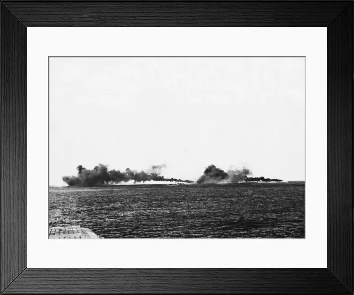 Framed Print : Some fighters of an eastern escort carrier make their first kill Framed Print : Some fighters of an eastern escort carrier make their first kill