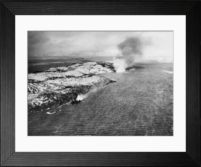 Framed Print : Fleet Air Arm Shatter Emery Convoy. As the aircraft turned for home a troopship Framed Print : Fleet Air Arm Shatter Emery Convoy. As the aircraft turned for home a troopship