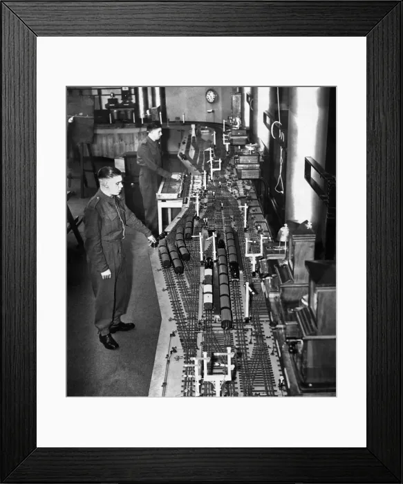 Framed Print : A model railway in use at the Royal Engineers training centre in the Midlands Framed Print : A model railway in use at the Royal Engineers training centre in the Midlands