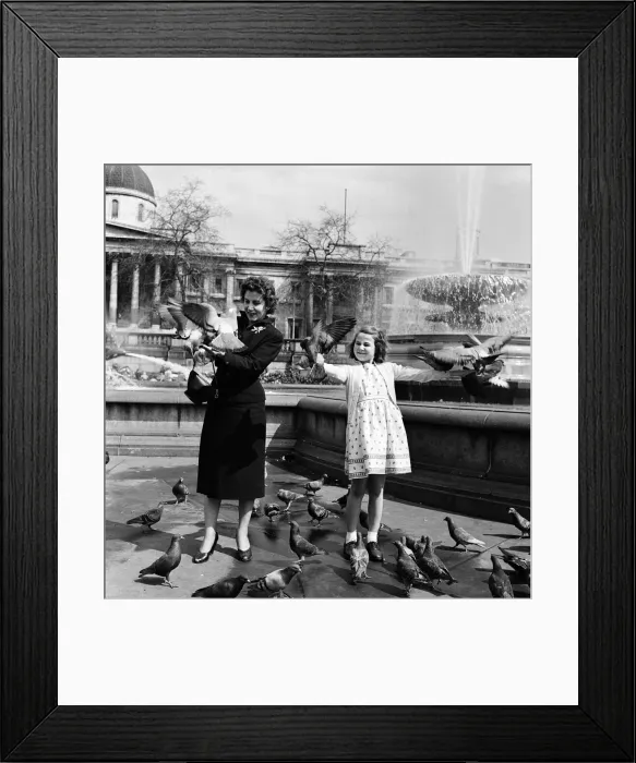 Framed Print : Virgin mother Emmimarie Jones with her daughter Monica. June 1956 Framed Print : Virgin mother Emmimarie Jones with her daughter Monica. June 1956