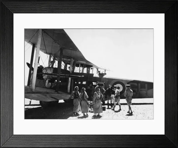 Framed Print : Troops carrying R. A. F aircraft arriving on the Iraq frontier with men and stores Framed Print : Troops carrying R. A. F aircraft arriving on the Iraq frontier with men and stores