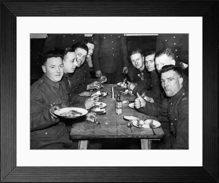 Framed Print : No need to ask if the Royal Tank Corp enjoy their meals Framed Print : No need to ask if the Royal Tank Corp enjoy their meals