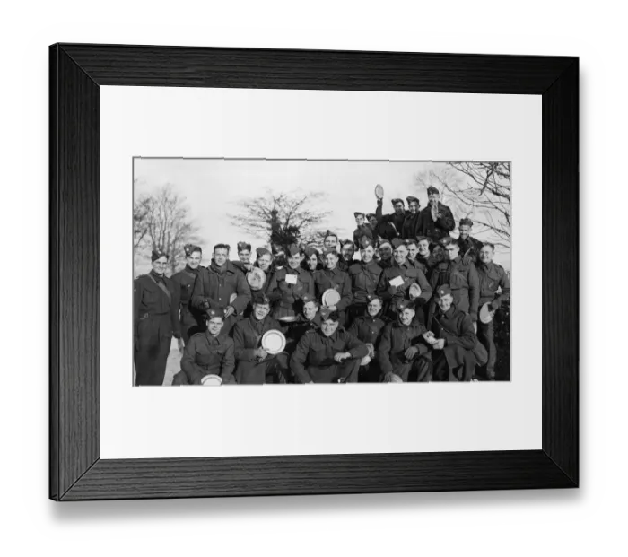Framed Print : Men of the East Yorkshire Regiment pictured in Gloucestershire