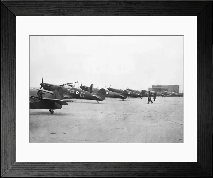 Framed Print : Picture shows some of the Fighter command machines and men who are always ready day Framed Print : Picture shows some of the Fighter command machines and men who are always ready day