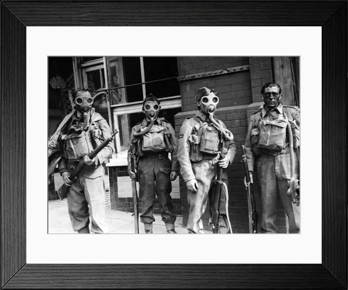 Framed Print : Invasion exercise in the Cardiff area. April 1942 Framed Print : Invasion exercise in the Cardiff area. April 1942