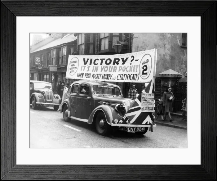 Framed Print : Rhondda War Weapons Week. Circa 1940 Framed Print : Rhondda War Weapons Week. Circa 1940