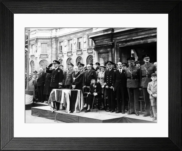 Framed Print : Vice Admiral A. D. Read taking salute at Cardiff Thanksgiving week parade Framed Print : Vice Admiral A. D. Read taking salute at Cardiff Thanksgiving week parade