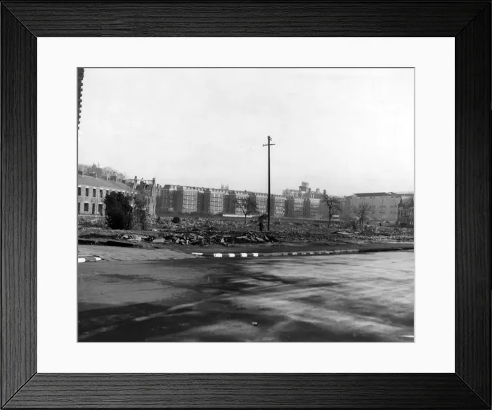 Framed Print : Destruction following an air raid in Cardiff, Wales. Pictured is Brook Street Framed Print : Destruction following an air raid in Cardiff, Wales. Pictured is Brook Street
