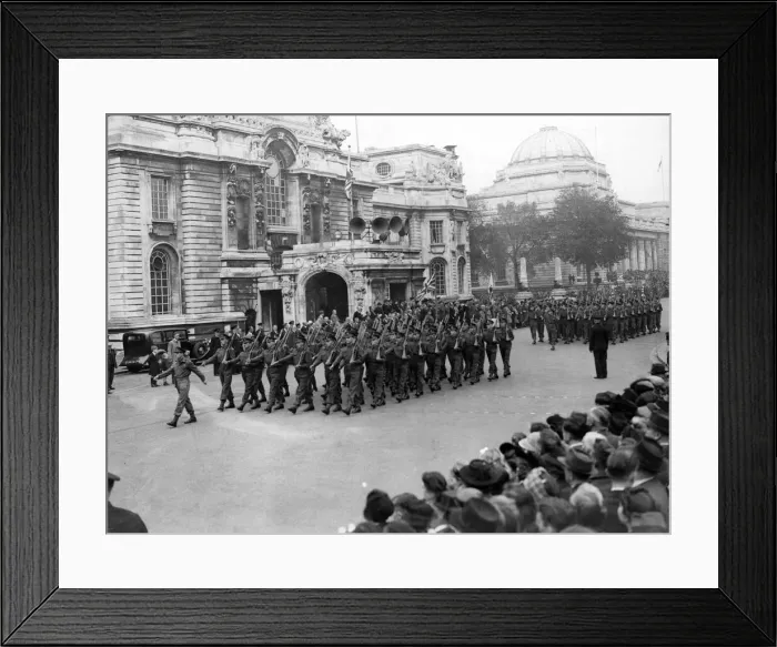 Framed Print : A parade of Service Units in connection with Cardiff Thanksgiving week Framed Print : A parade of Service Units in connection with Cardiff Thanksgiving week