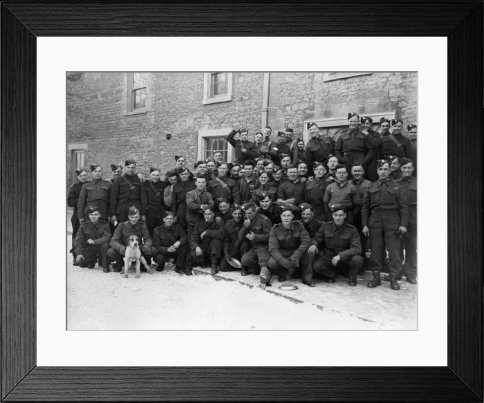 Framed Print : Parts of B and D Companies of the East Yorkshire Regiment pictured at Stow On The World Framed Print : Parts of B and D Companies of the East Yorkshire Regiment pictured at Stow On The World