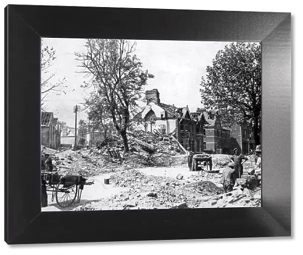 Destruction at Albany Road, Cardiff, following an attack by Nazi raiders. Circa 1941