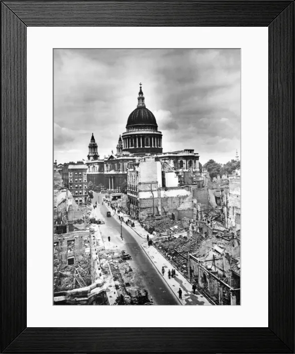 Framed Print : St Pauls Cathedral, in the centre of London. Picture taken looking towards it Framed Print : St Pauls Cathedral, in the centre of London. Picture taken looking towards it