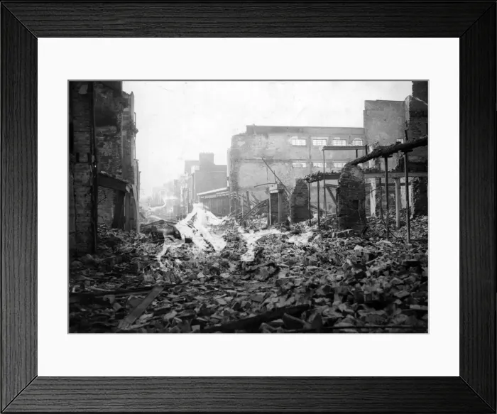 Framed Print : Damage caused by Nazi raiders in Swansea, Wales. February 1941 Framed Print : Damage caused by Nazi raiders in Swansea, Wales. February 1941