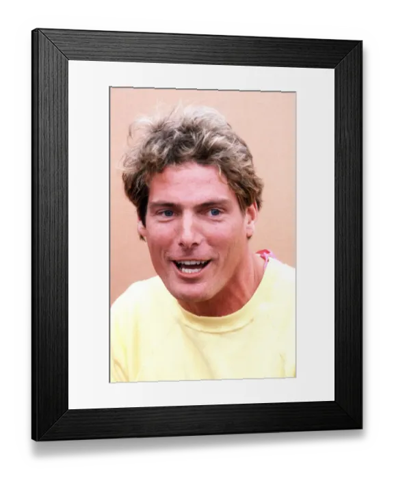 Framed Print : Christopher Reeve actor in the TV programme Its a Royal Knockout at Alton Towers Framed Print : Christopher Reeve actor in the TV programme Its a Royal Knockout at Alton Towers