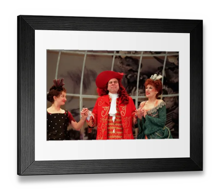 Framed Print : ANITA DOBSON WITH TIMOTHY SPALL AND JENNY DUVISTKI IN A SCENE FROM THE PLAY - LE