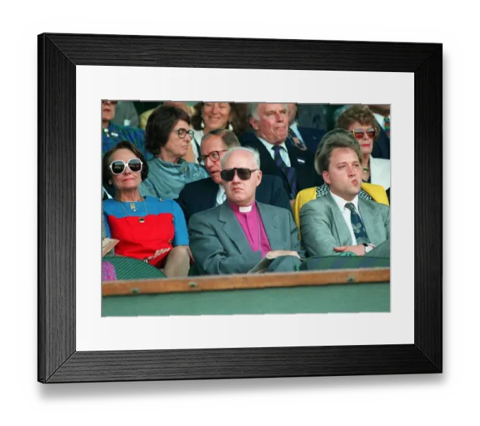 Framed Print : REG GEORGE CAREY - ARCHBISHOP OF CANTERBURY AT THE WIMBLEDON SEMI FINALS JULY 1994