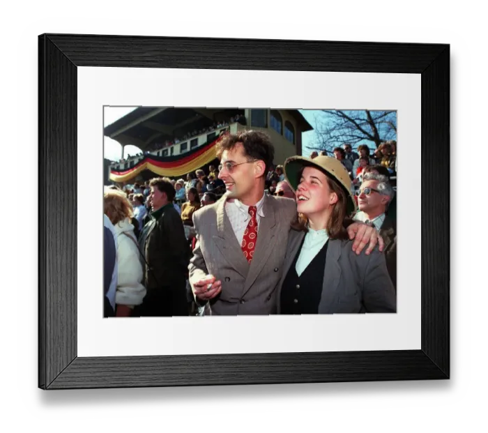 Framed Print : German horse race crowd 1990, February 1990 Framed Print : German horse race crowd 1990, February 1990